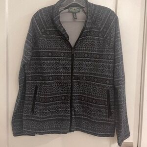 Vintage Ralph Lauren Cotton Aztec Gray Jacket Geometric